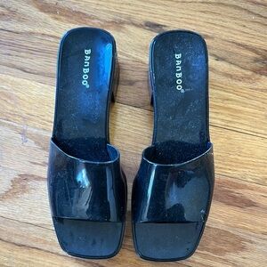 Bamboo Women's Black Slide Sandals